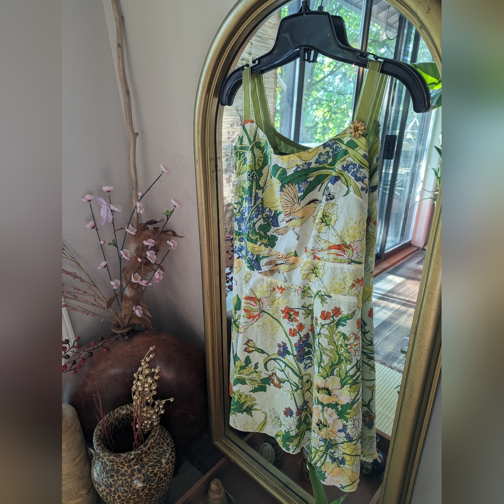 Heritage 1981 bird + flower green dress